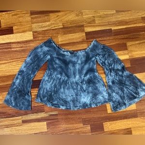 American Eagle Smocked Bell Sleeve Top